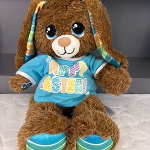 “Happy Easter”Build-A-Bear Brown and Blue Plush Toy